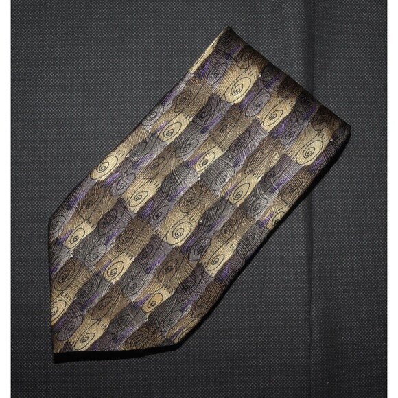J. Garcia Jerry Garcia Men's Geometric Silk Tie Neck Tie - Picture 3 of 7